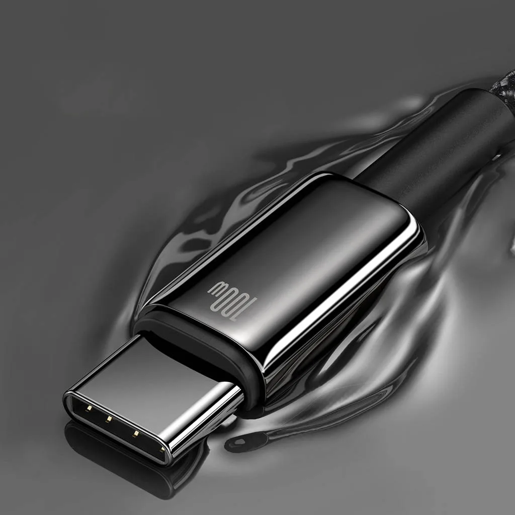 کابل تبدیل USB به USB-C باسئوس مدل Tungsten Gold 100W طول 2 متر