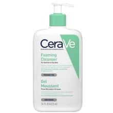 ژل شستشو صورت سراوی مدل foaming cleanser مناسب پوست نرمال تا چرب حجم 473 میلی لیتر