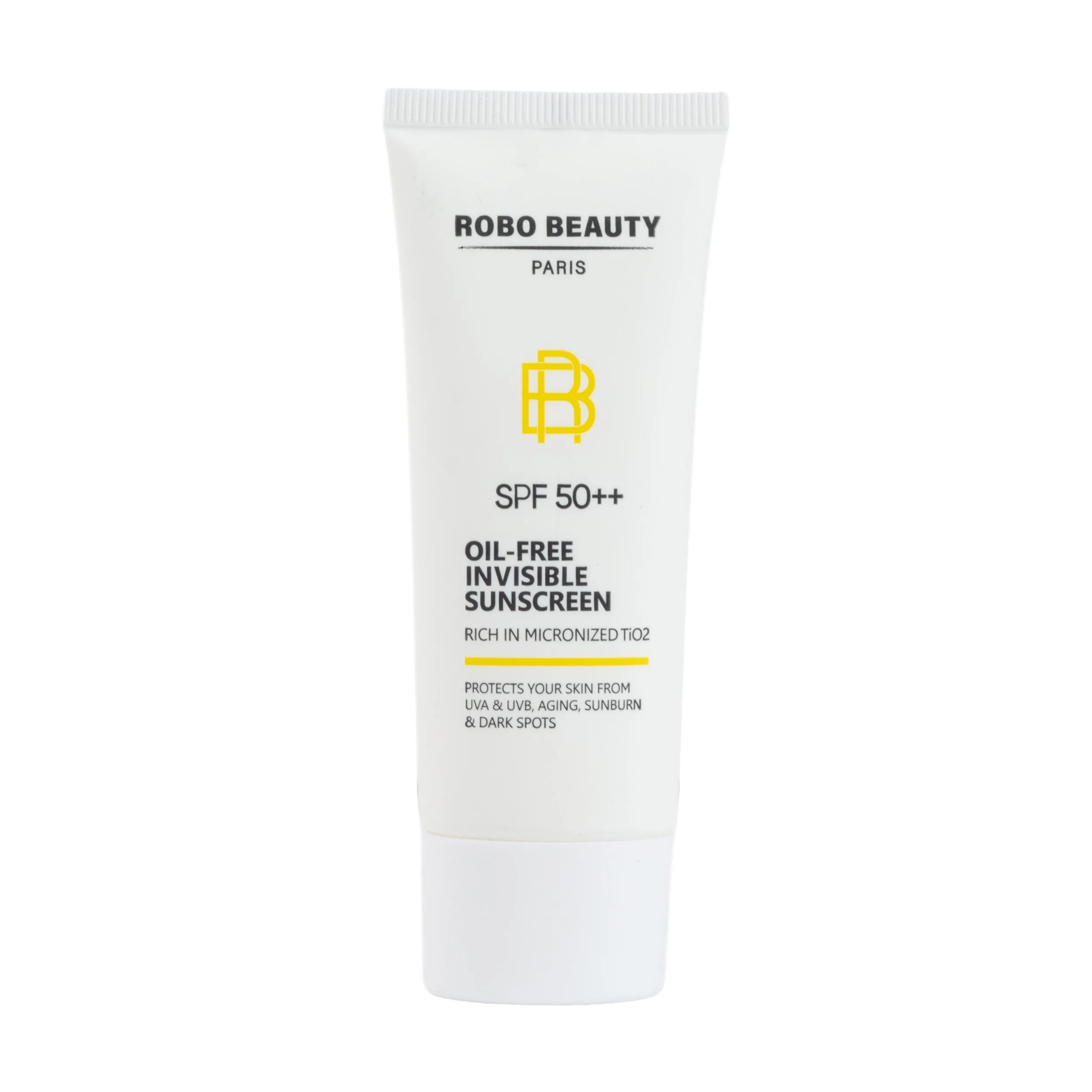 کرم ضد آفتاب بی‌رنگ صورت روبو بیوتی SPF 50 مدل Niacinamide محافظ UVA،UVB مناسب برای انواع پوست حجم 40 میلی لیتر