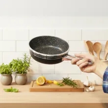 سرویس قابلمه و تابه گرانیت 3 پارچه ظرف سازان اسدیان مدل سیلور کد TB02