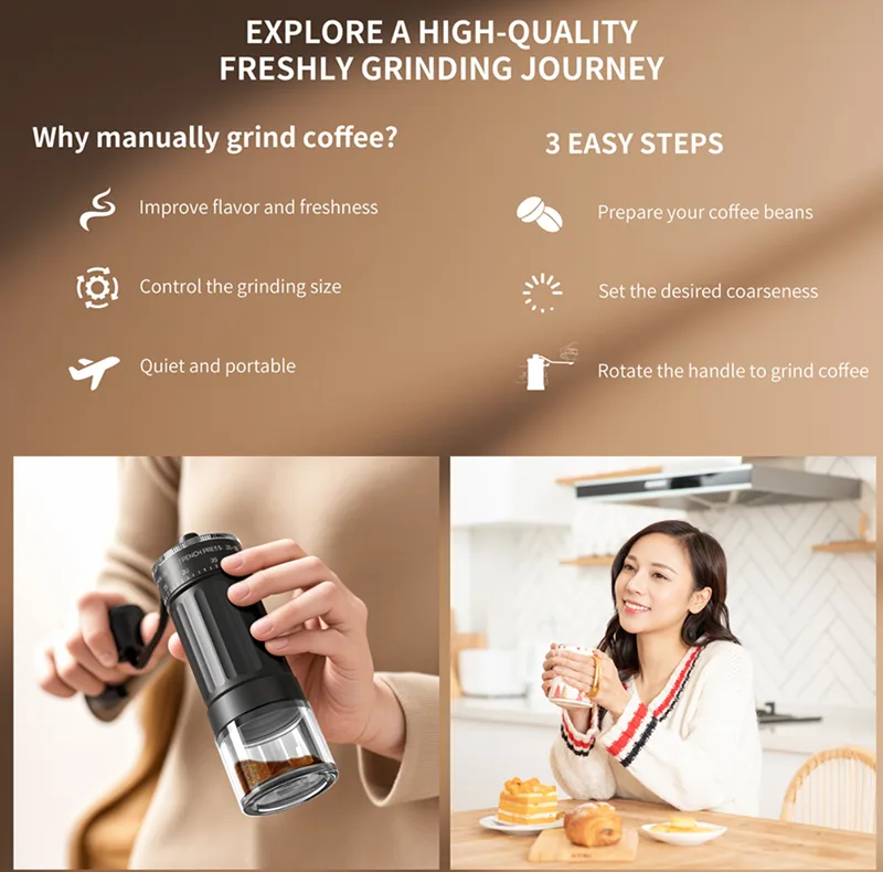 آسیاب دستی قهوه کی ال تی مدل Manual Coffee Grinder