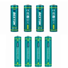 شارژر باتری لیتیومی بستون مدل M7037 به همراه باتری قلمی و نیم قلمی قابل شارژ بسته ۸ عدی