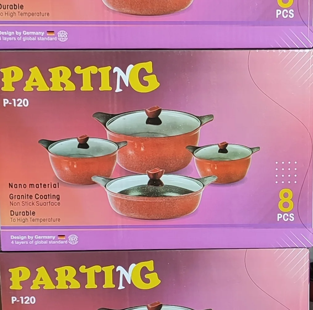 سرویس قابلمه گرانیتی 8 پارچه پارتینگ مدل p120
