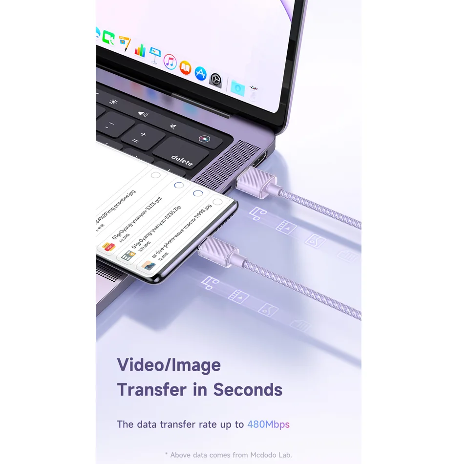 کابل USB به USB-C مک دودو مدل CA-3650 طول 1.2 متر