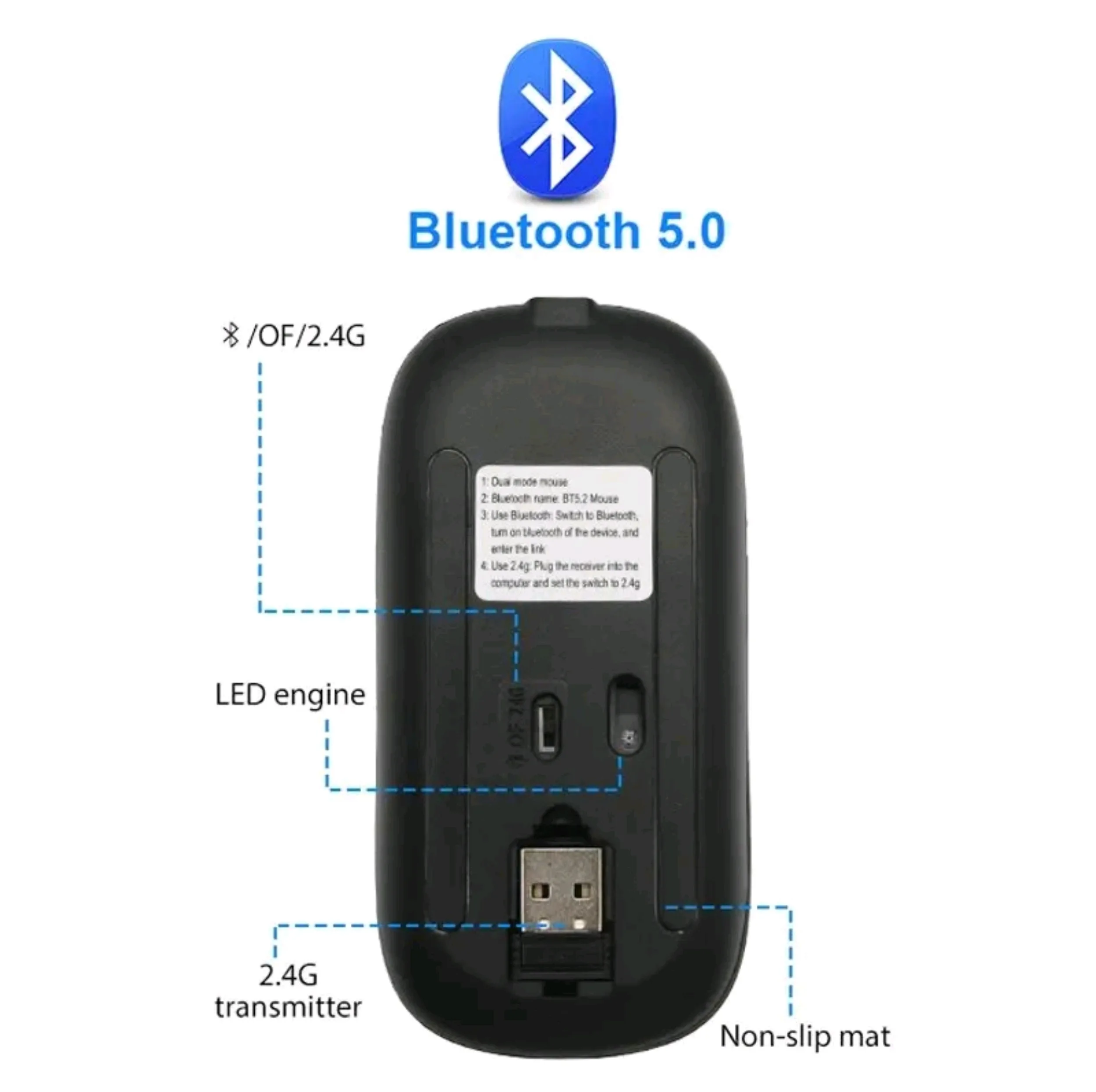 ماوس بی سیم مدل Silent RGB
