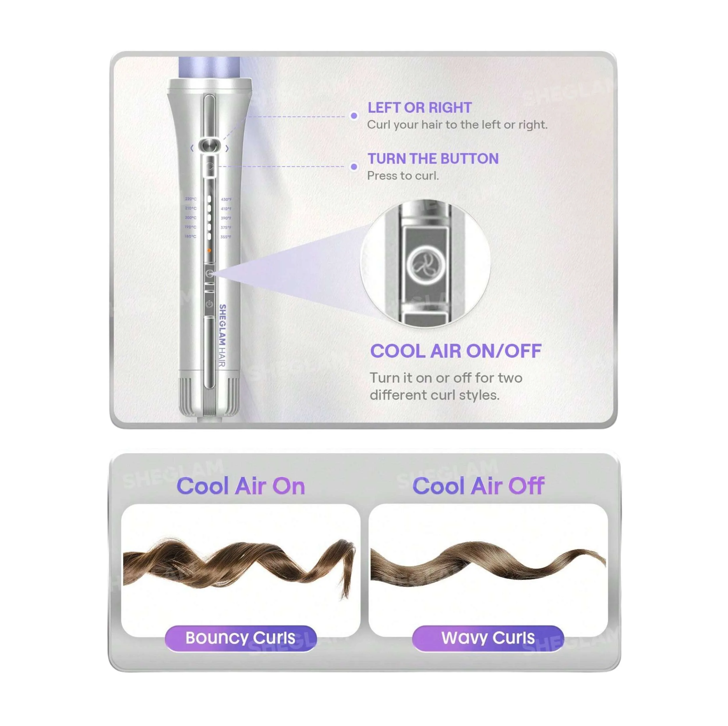 فر کننده و حالت دهنده مو شیگلم مدل Airflow Styler Pro-25mm