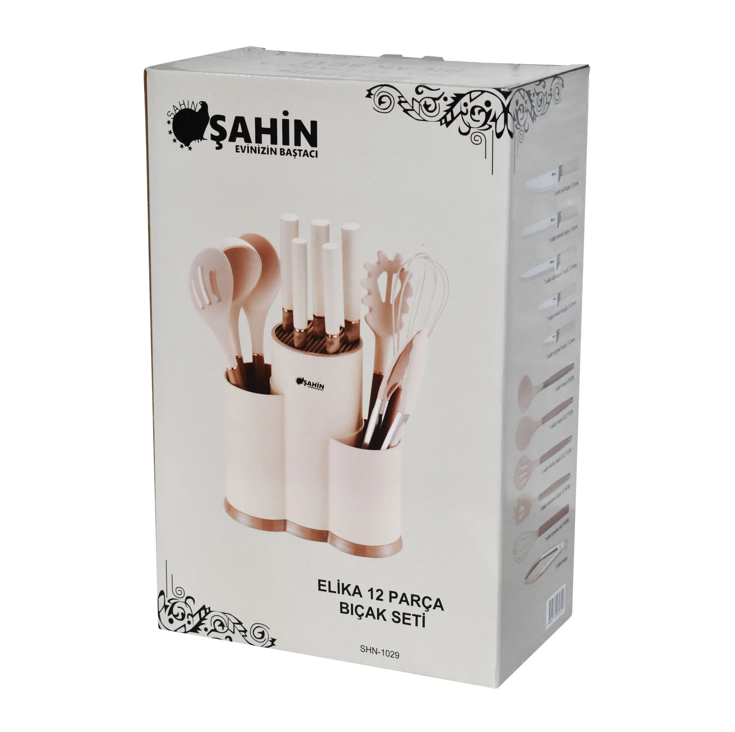 سرویس چاقو و کفگیر و ملاقه 12 پارچه شاهین مدل SHN1029