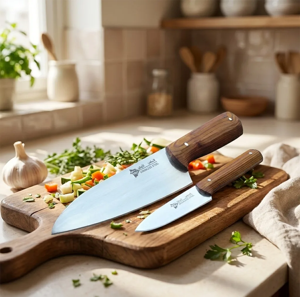ست 2 پارچه چاقو آشپزخانه الماس زنجان مدل 01