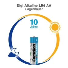 باتری قلمی کملیون مدل digi alkaline بسته 12 عددی