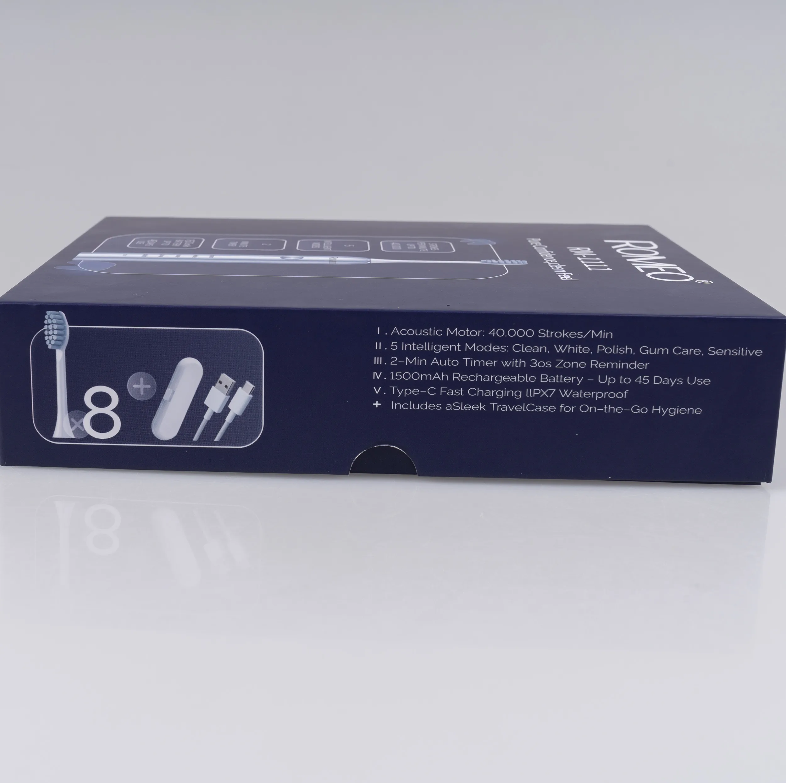مسواک برقی رومئو مدل Rm-1111 به همراه ۸ سری یدک