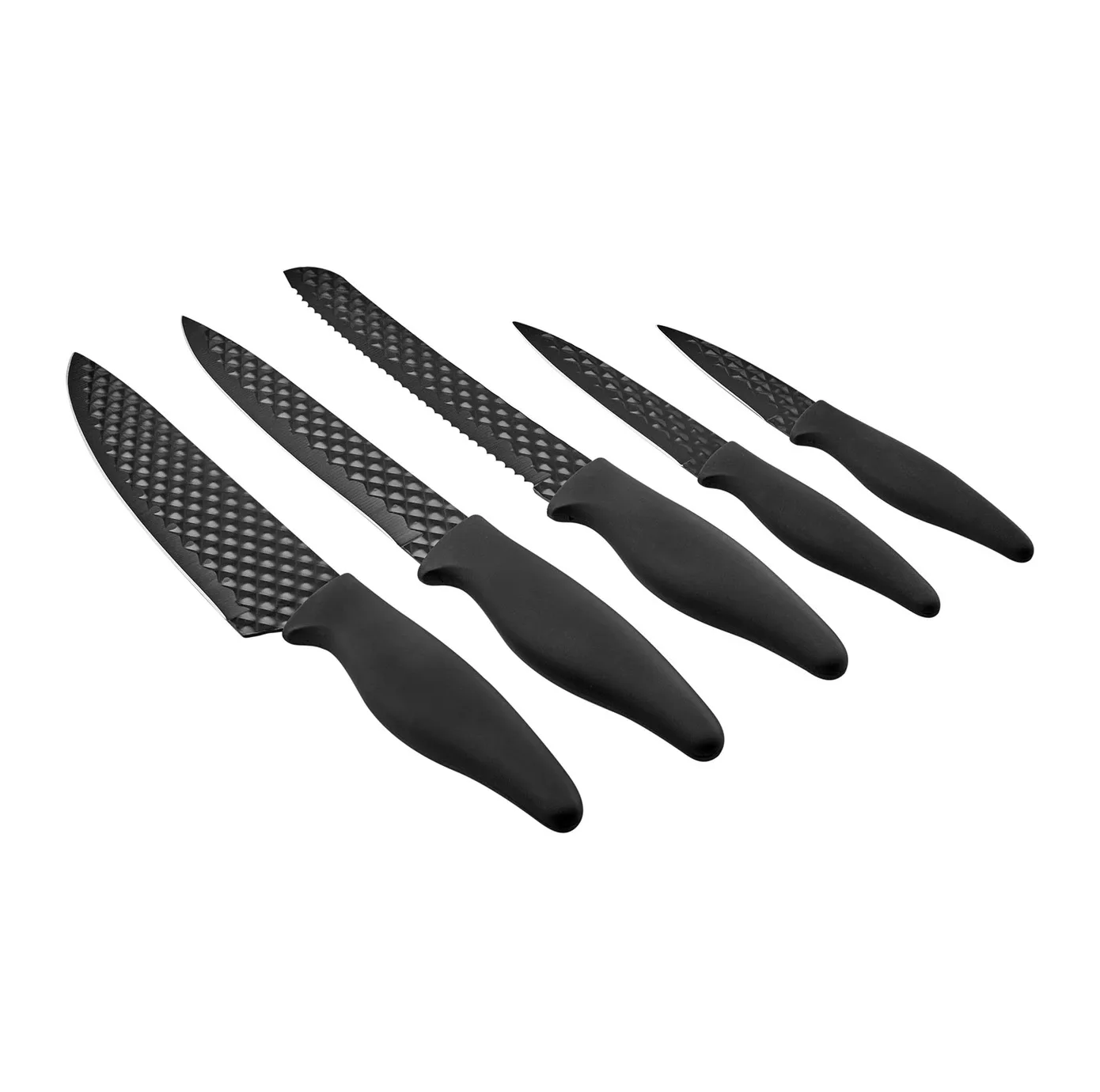 سرویس چاقو آشپزخانه 5 پارچه کاراجا مدل Theia Black