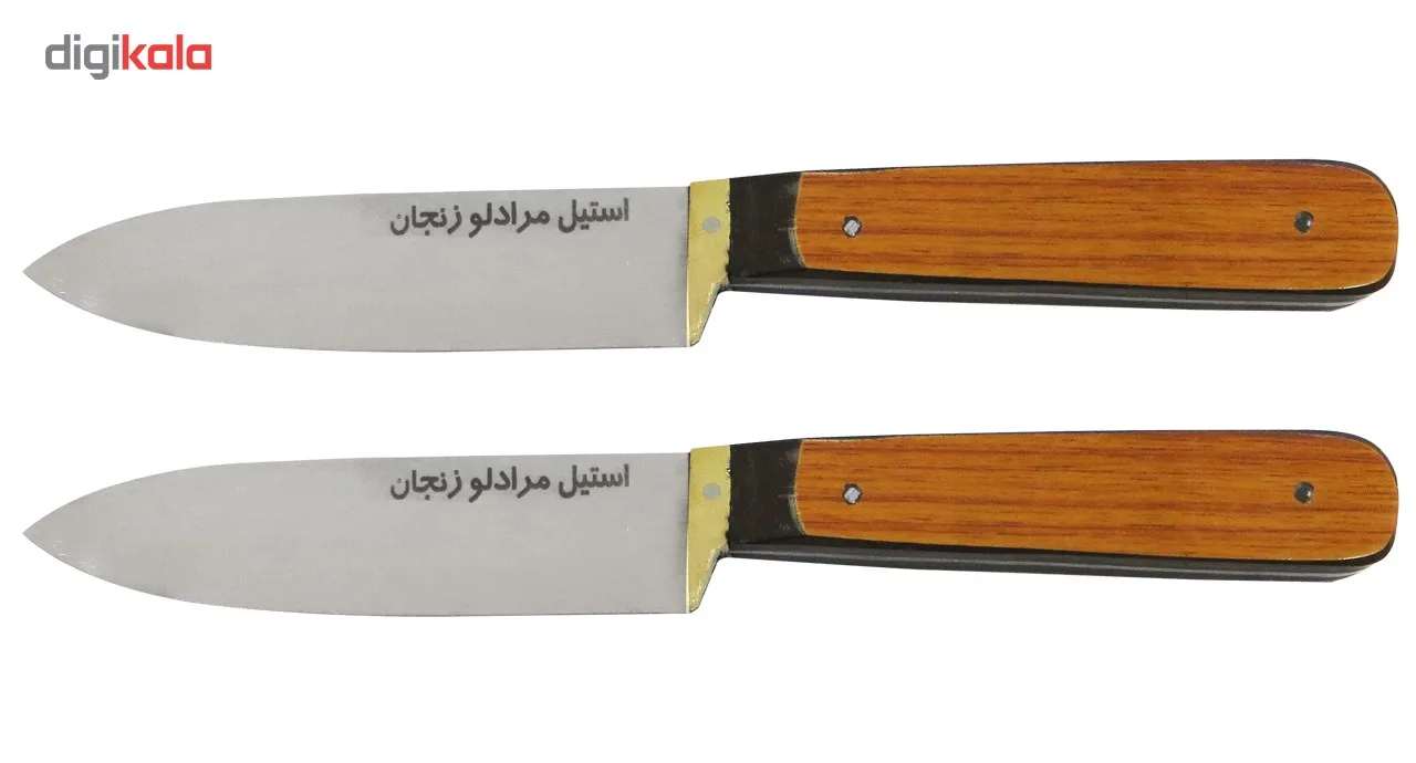 ست چاقو آشپزخانه 2 پارچه زنجان مدل مرادلو