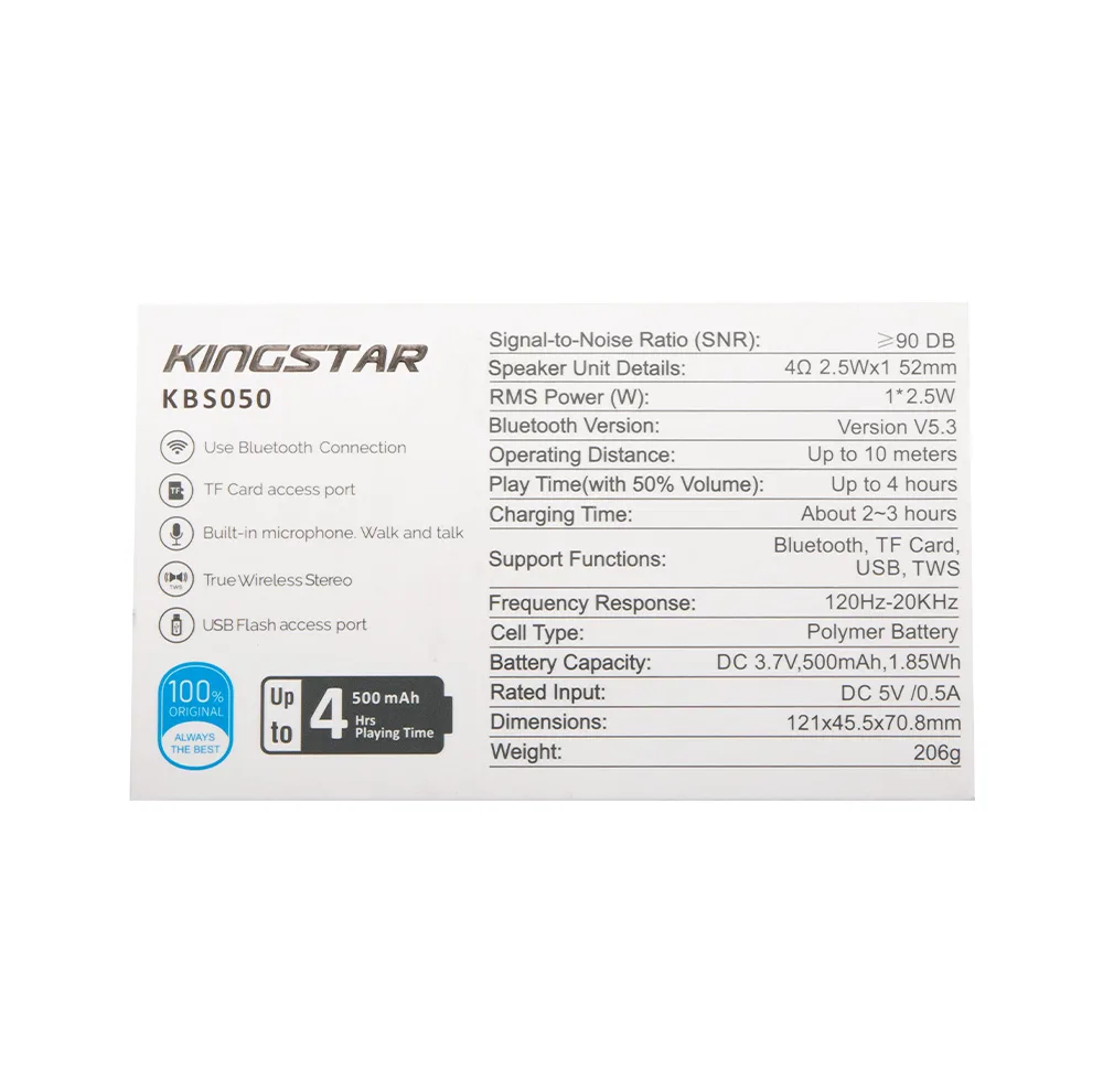 اسپیکر قابل حمل کینگ استار مدل KBS050