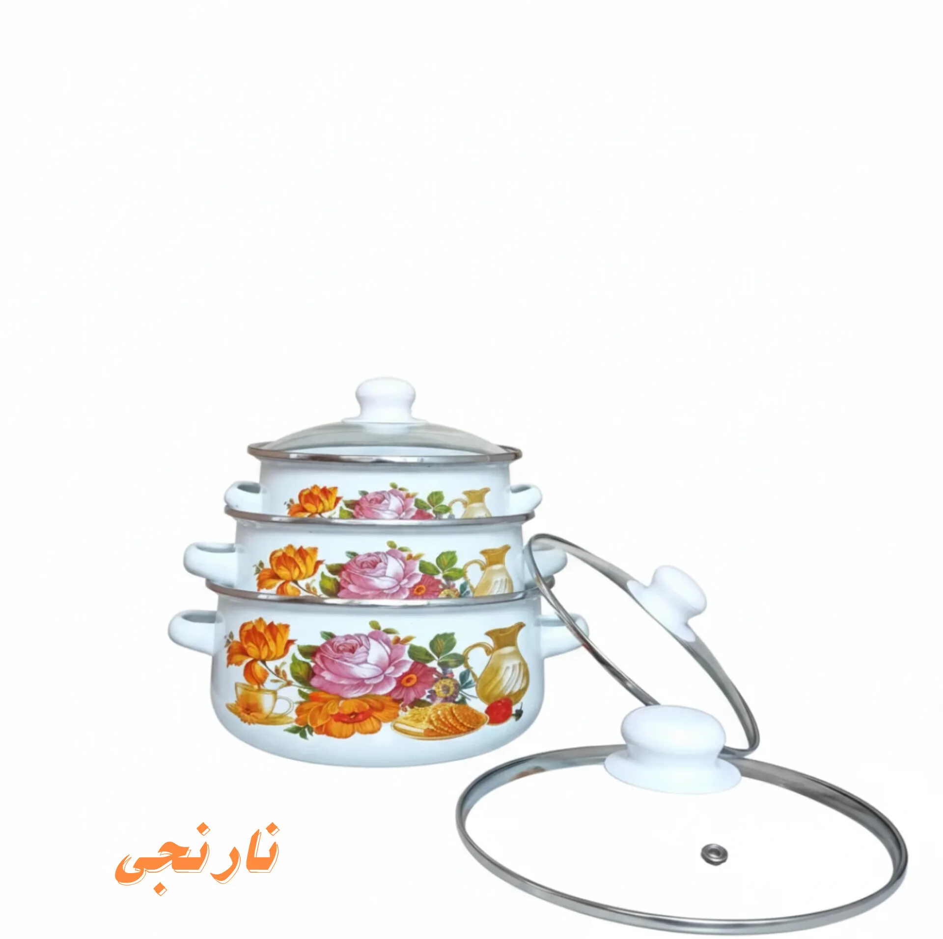 سرویس قابلمه لعابی 6 پارچه مدل Gol.026