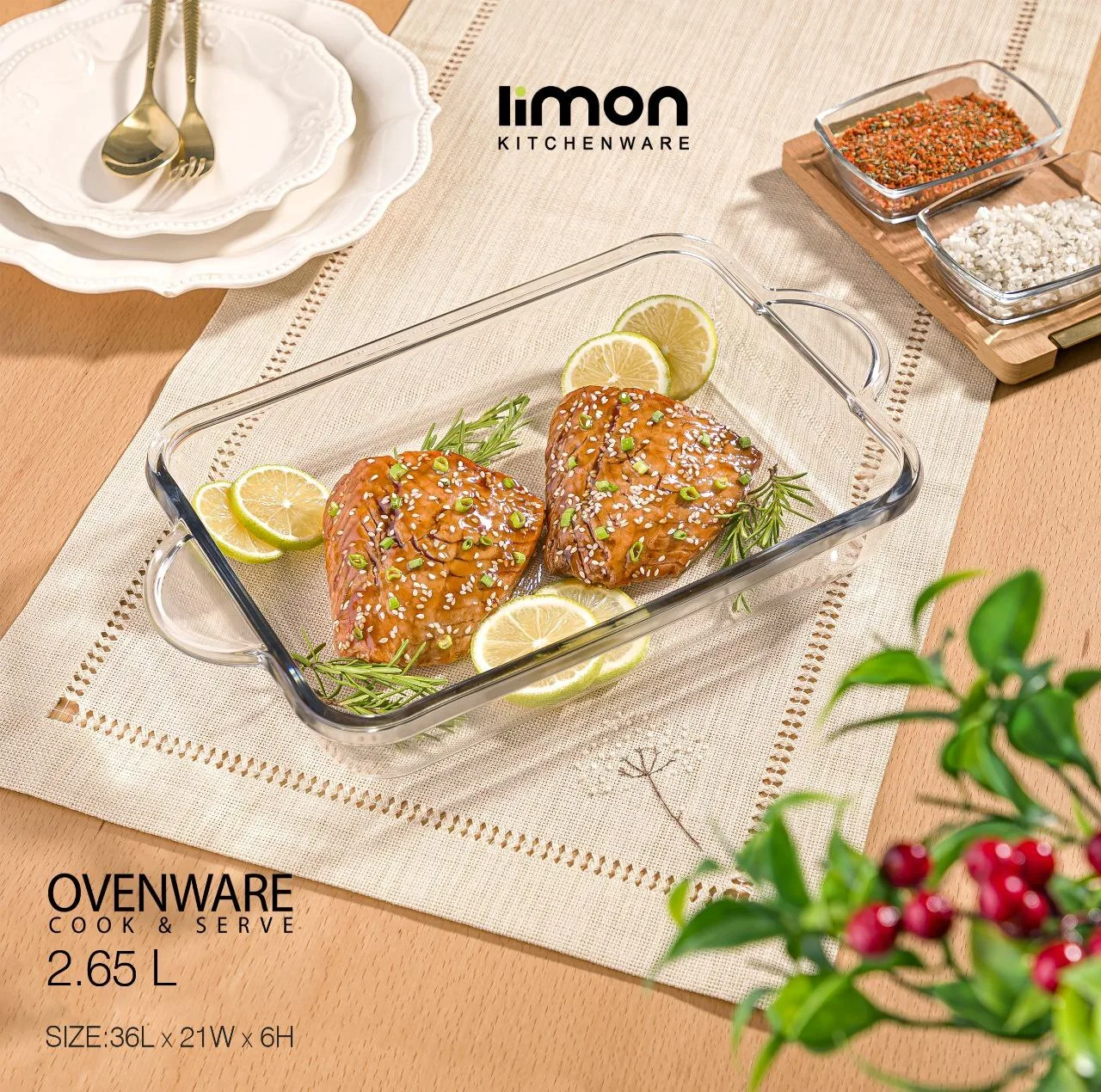 ظرف پخت لیمون مدل مستطیل کد HS2297