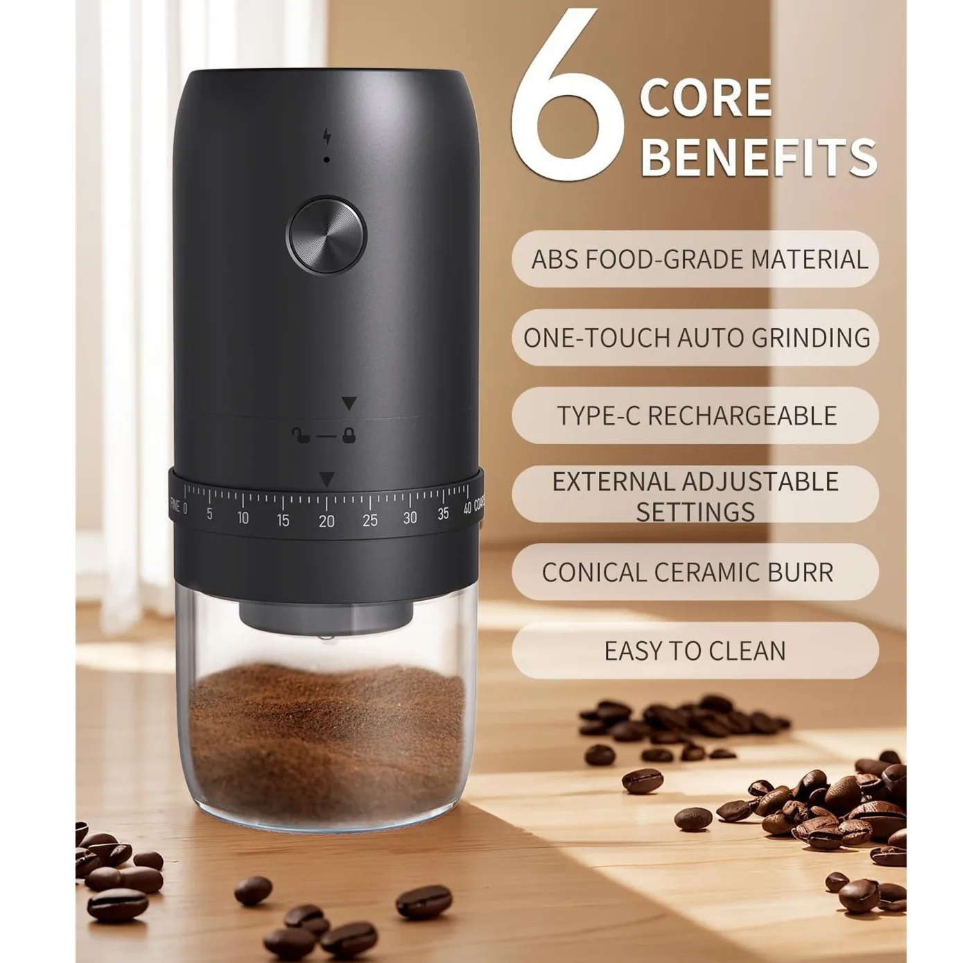 آسیاب قهوه مدل شارژی Electric Coffee Grinder