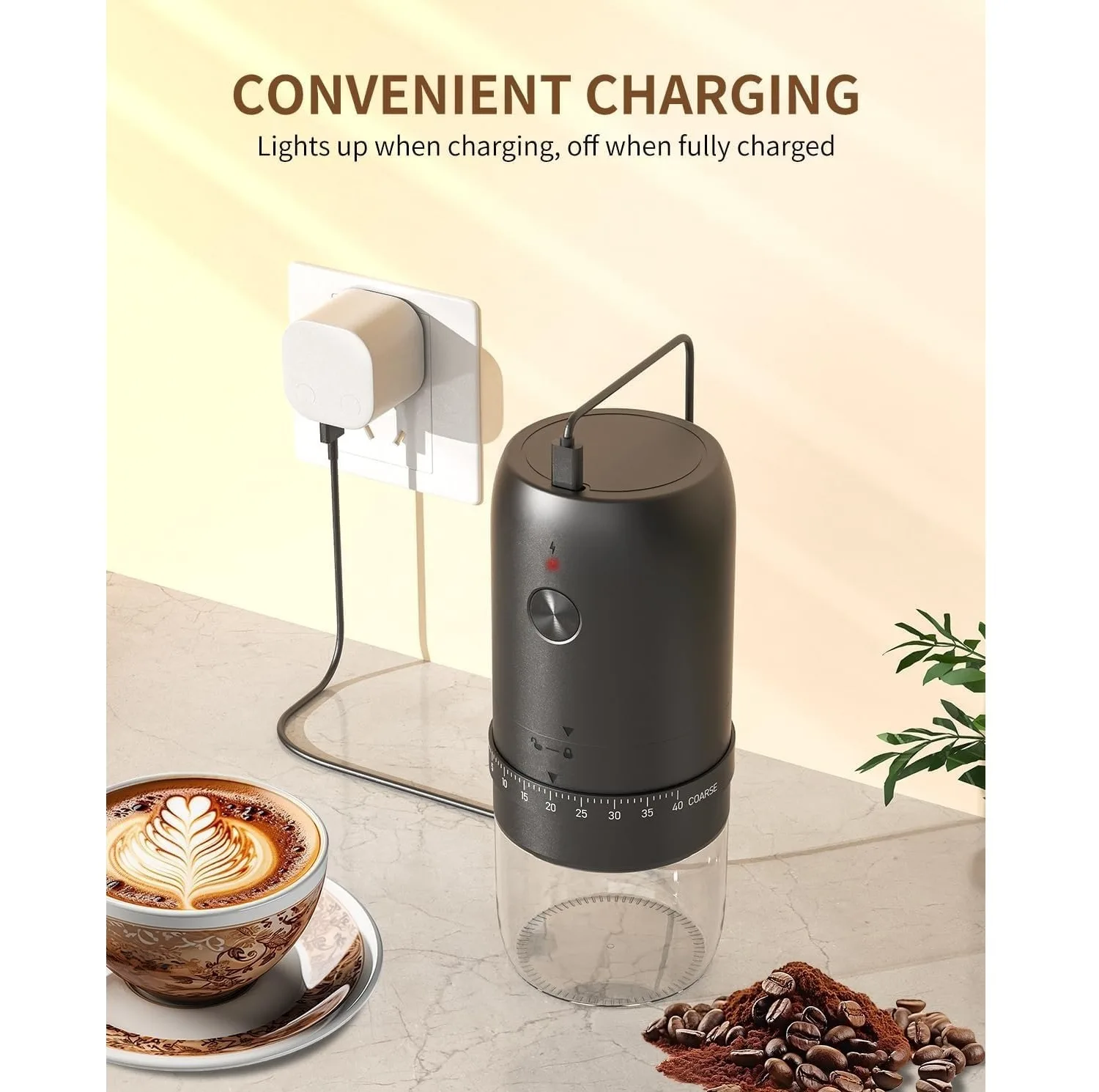آسیاب قهوه مدل شارژی Electric Coffee Grinder