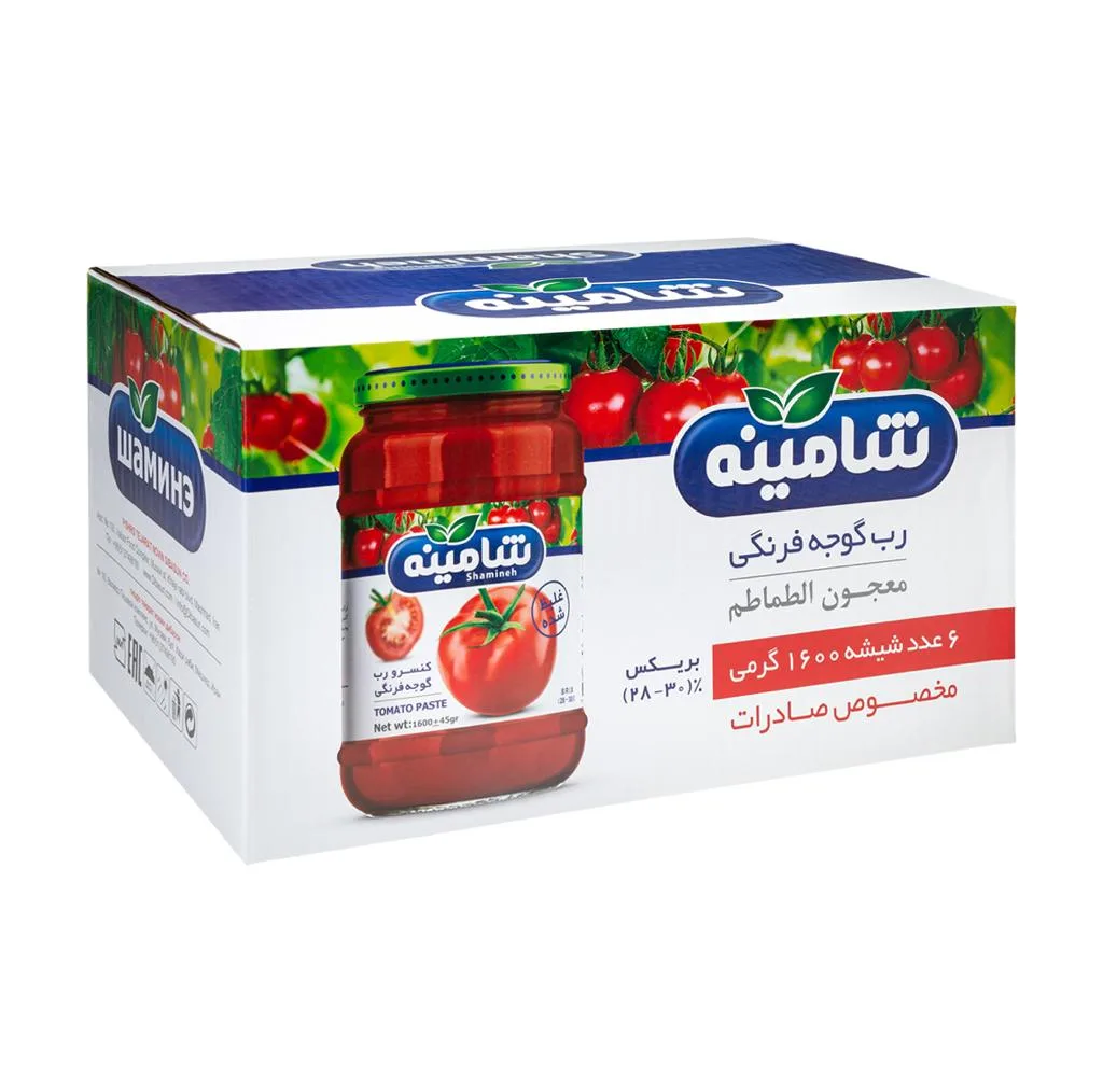 رب گوجه فرنگی غليظ شده شامينه - 1600 گرم بسته 6 عددی
