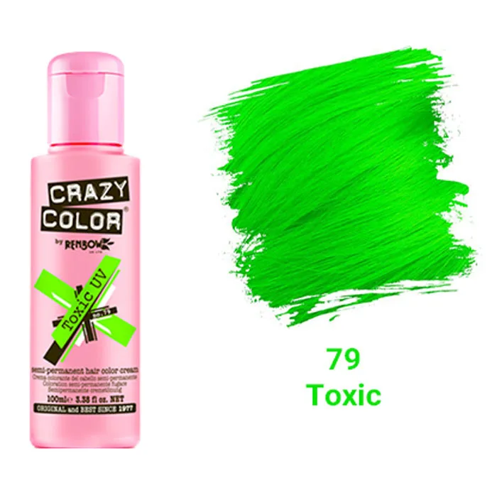 شامپو رنگ مو کریزی کالر مدل 79 رنگ سبز چمنی حجم 100 میلی لیتر