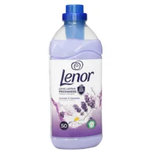 نرم کننده لباس ماشینی رنگ بنفش لنور مدل LAVENDER با رایحه اسطوخودوس مناسب برای انواع البسه حجم 1250 میلی لیتر