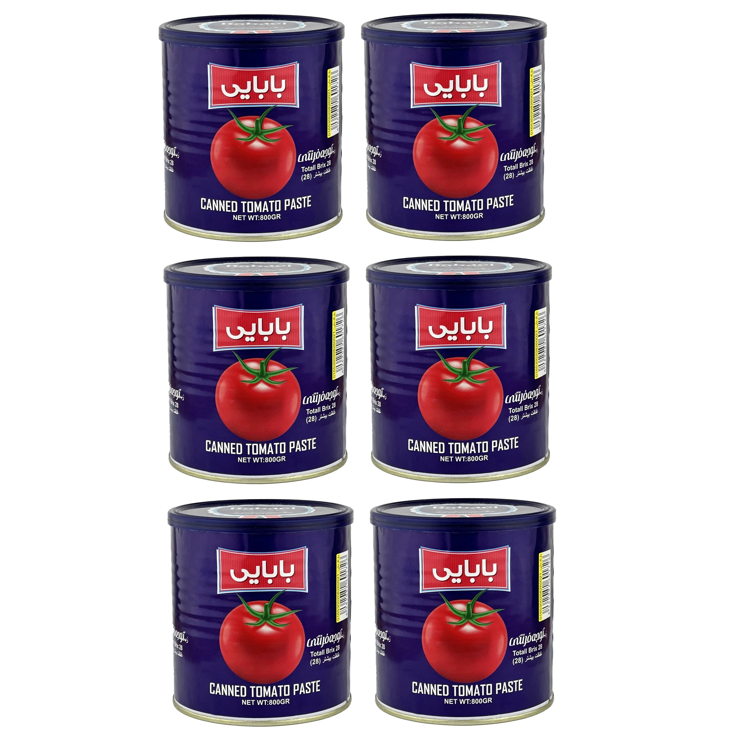 رب گوجه فرنگی بابایی - 800 گرم مجموعه 6 عددی
