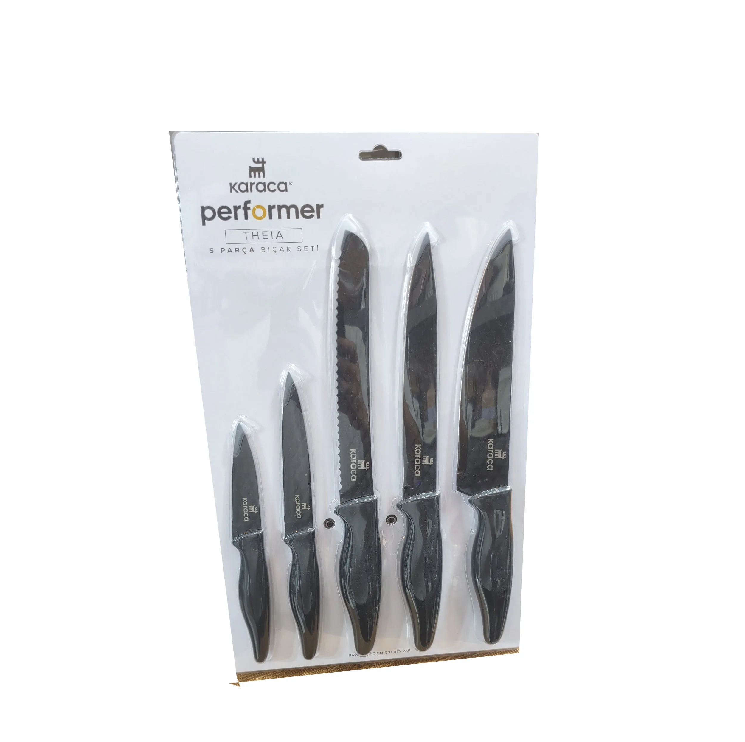 سرویس چاقو آشپزخانه 5 پارچه کاراجا مدل Theia Black