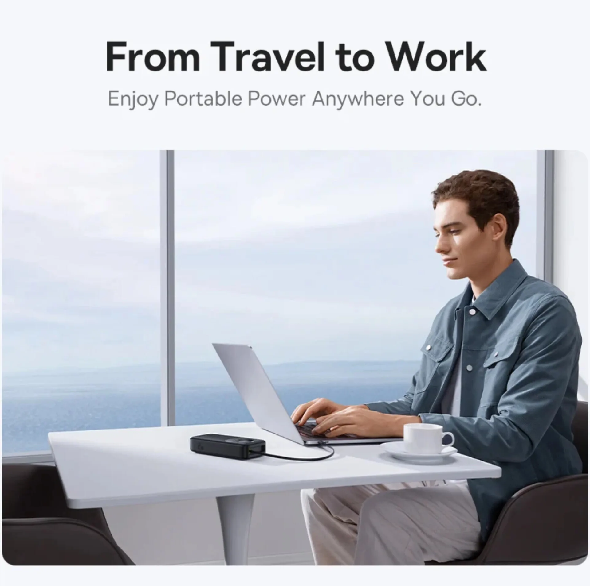 پاوربانک بیسوس مدل Free2Pull 65W ظرفیت 20000 میلی آمپر ساعت به همراه کابل USB-C