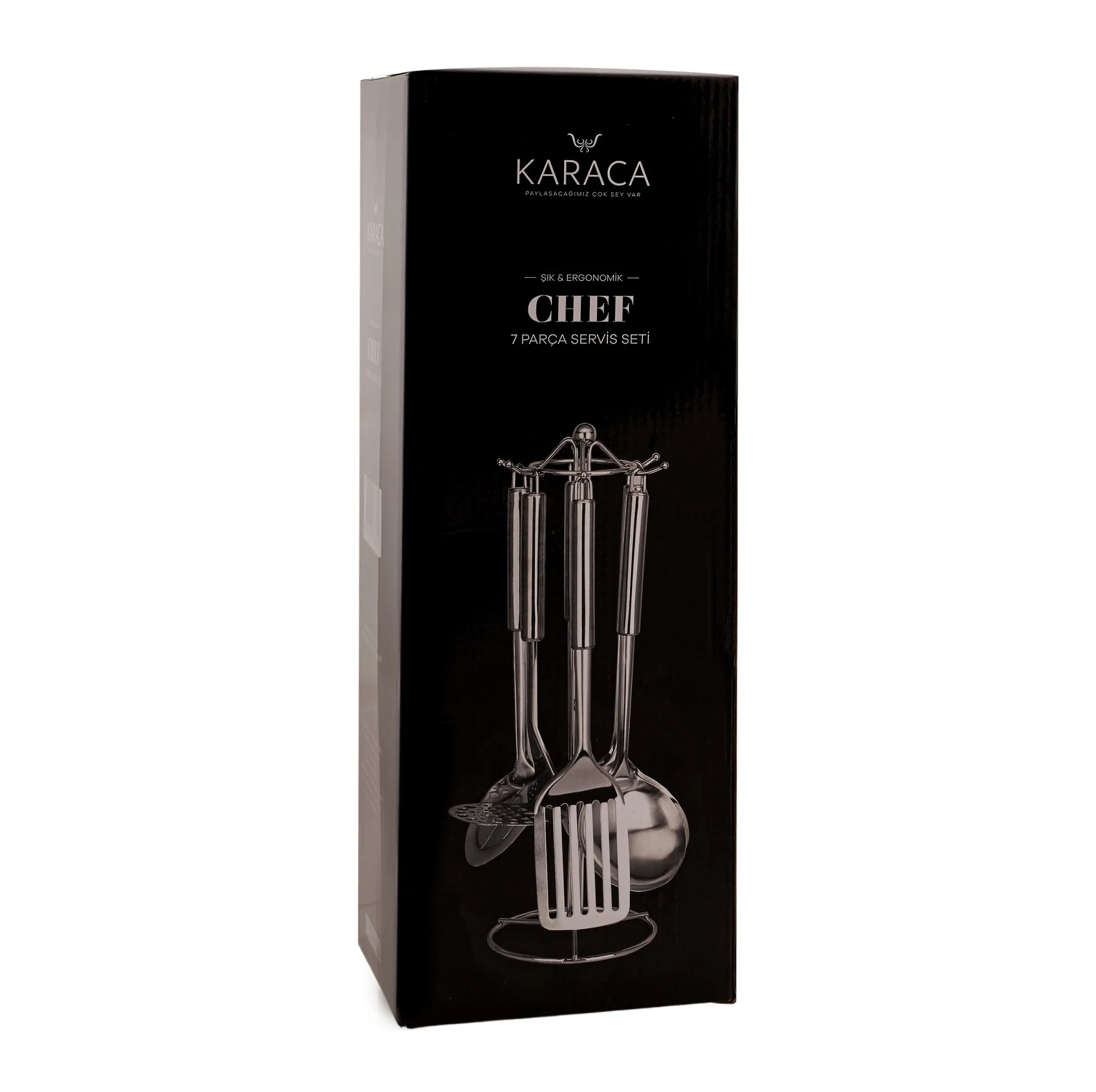 سرویس کفگیر و ملاقه 7 پارچه کاراجا مدل Chef