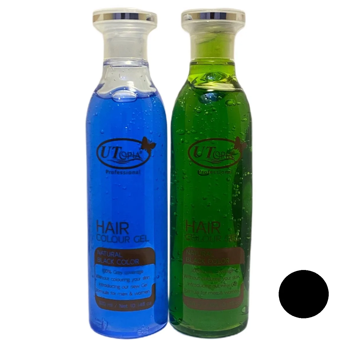 ژل رنگ مو اتوپیا مدل 2X حجم 600 میلی لیتر رنگ مشکی بسته 2 عددی