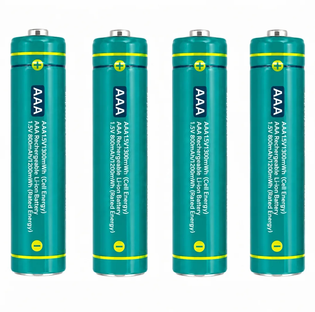 باتری نیم قلمی قابل شارژ بستون مدل 1.5V-li-ion-1300mwh بسته ۴ عددی