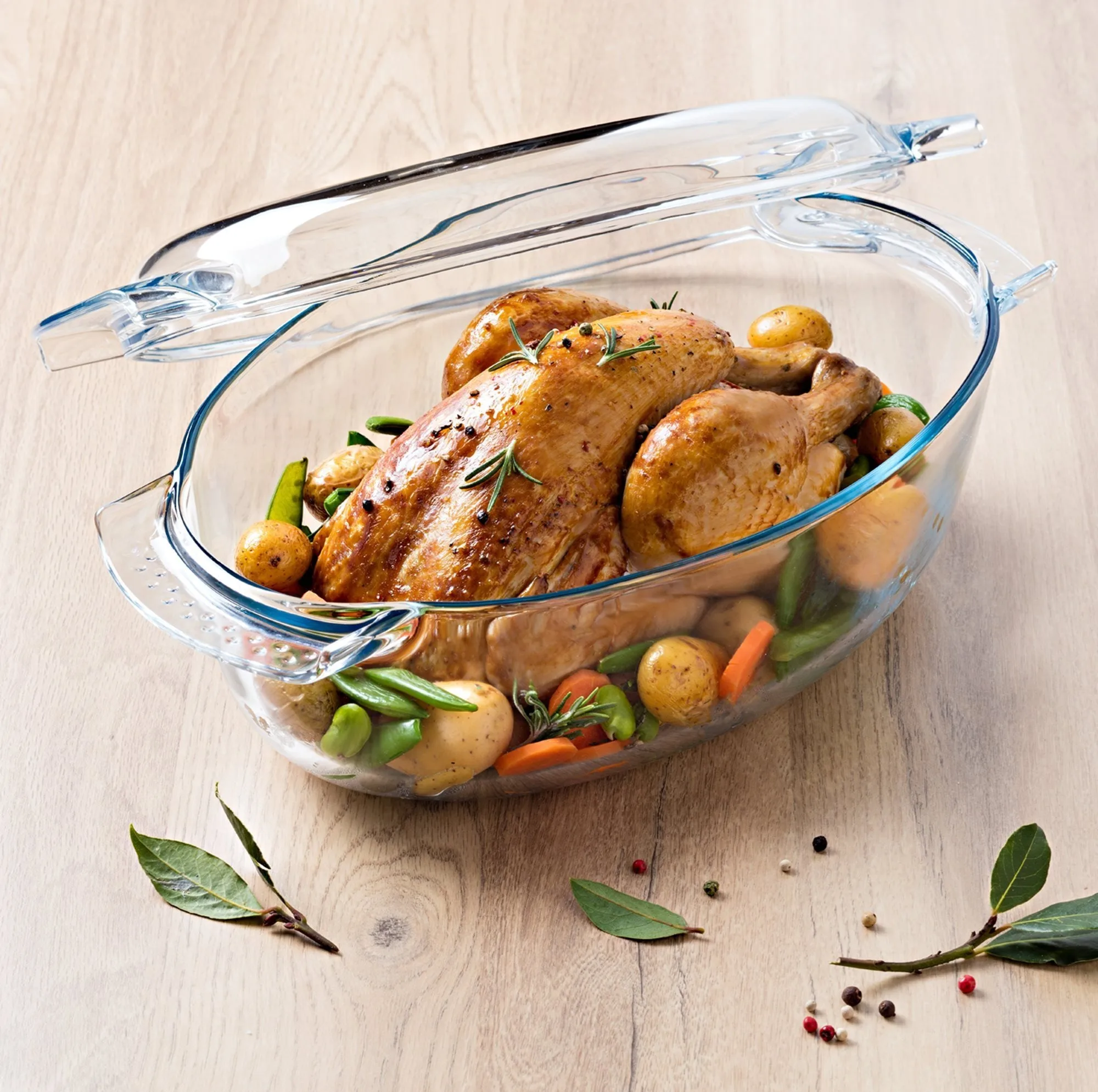 ظرف پخت پیرکس مدل مرغ خوری کد 5/8L