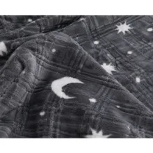 پتو مسافرتی 1 نفره مدل ماه و ستاره سایز 200x160 سانتی‌متر