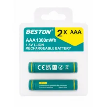 باتری نیم قلمی قابل شارژ بستون مدل 1.5V-li-ion-1300mwh بسته ۴ عددی