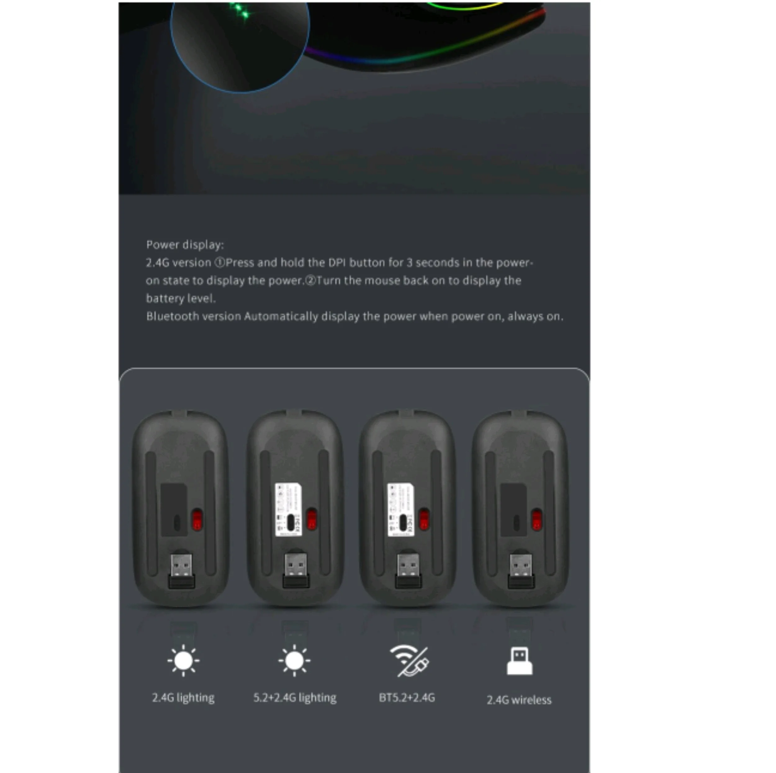 ماوس بی سیم مدل Silent RGB