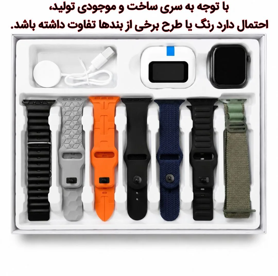 ساعت هوشمند 46 میلی متری ام ای 24 مدل 7Straps با بند سیلیکونی به همراه هدفون بلوتوثی