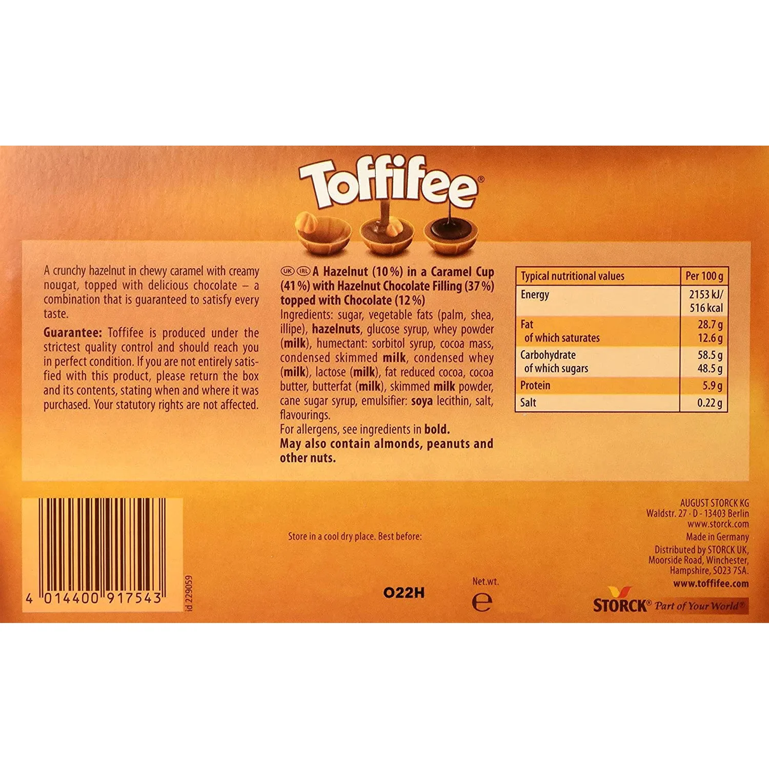 شکلات تافی Hazelnut in Nougat Cream اشتورک - 200 گرم