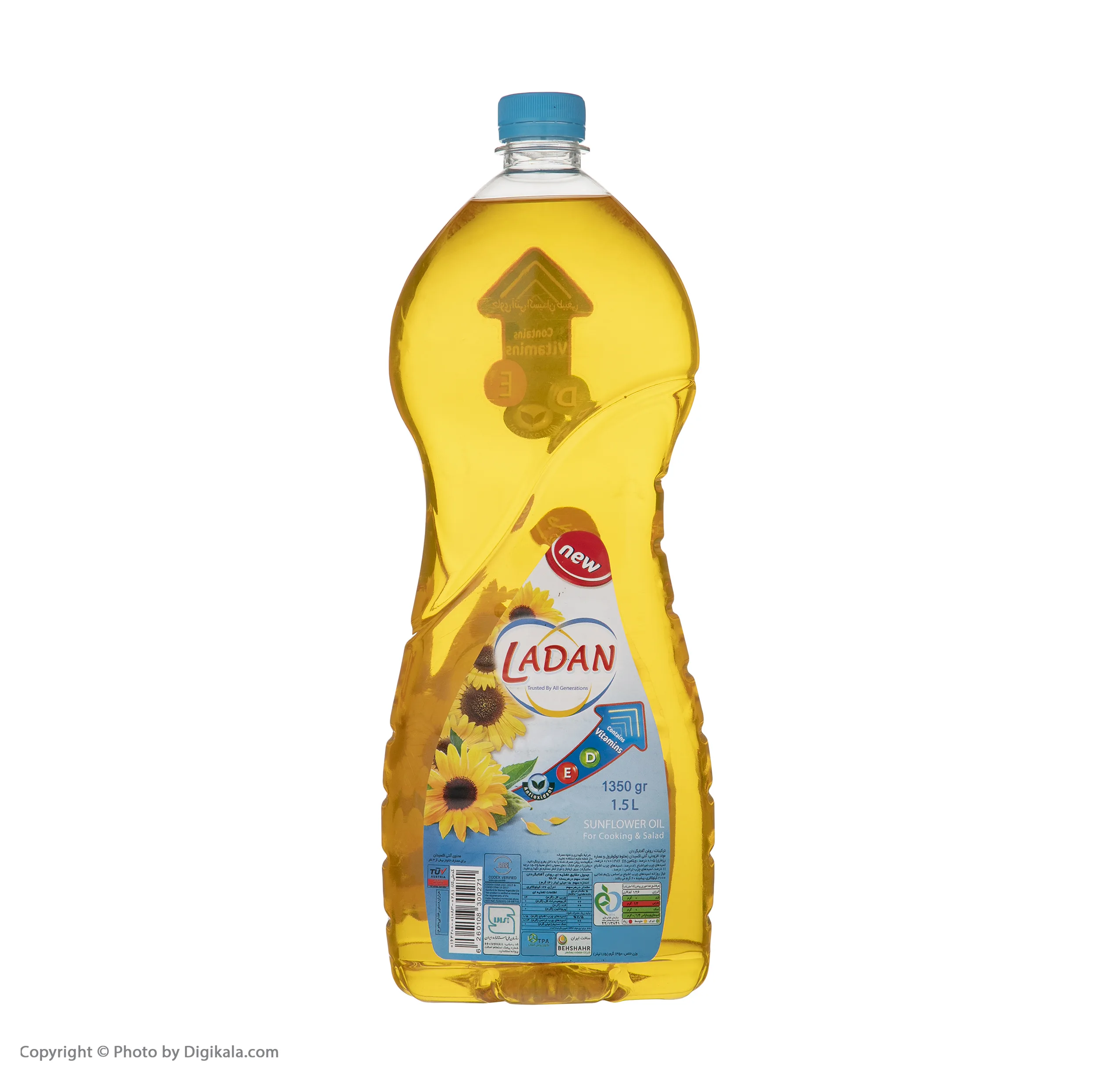 روغن مایع ویتامینه آفتاب گردان لادن - 1.5 لیتر