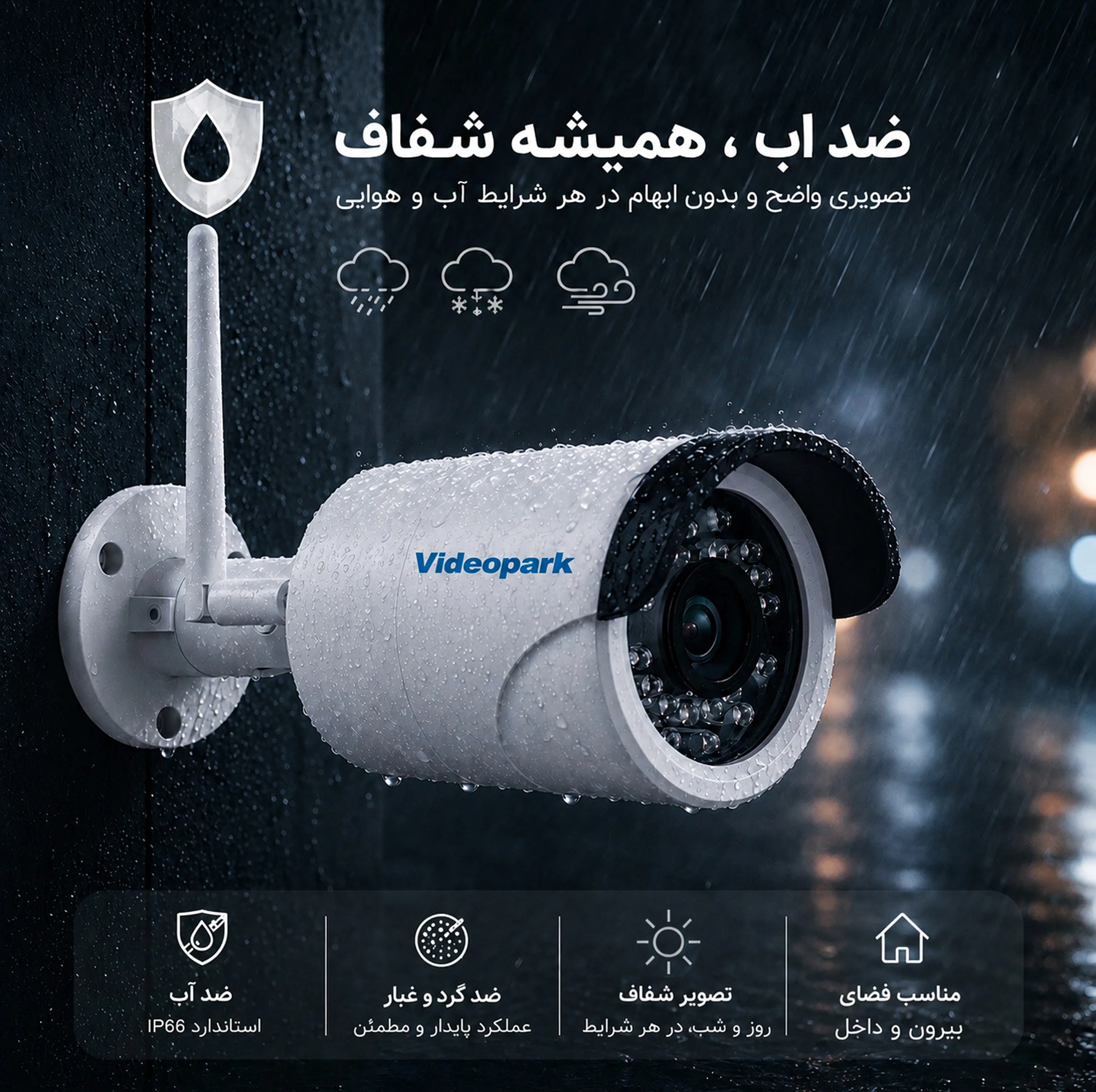 سیستم نظارتی تحت شبکه ویدئوپارک مدل 4CH Wifi NVR Kit