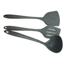 سرویس کفگیر و ملاقه 3 پارچه مدل سیلیکونی کهکشانی کد U003