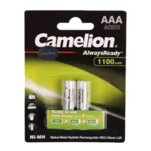 باتری نیم قلمی قابل شارژ کملیون مدل AlwaysReady 1100mAH بسته دو عددی