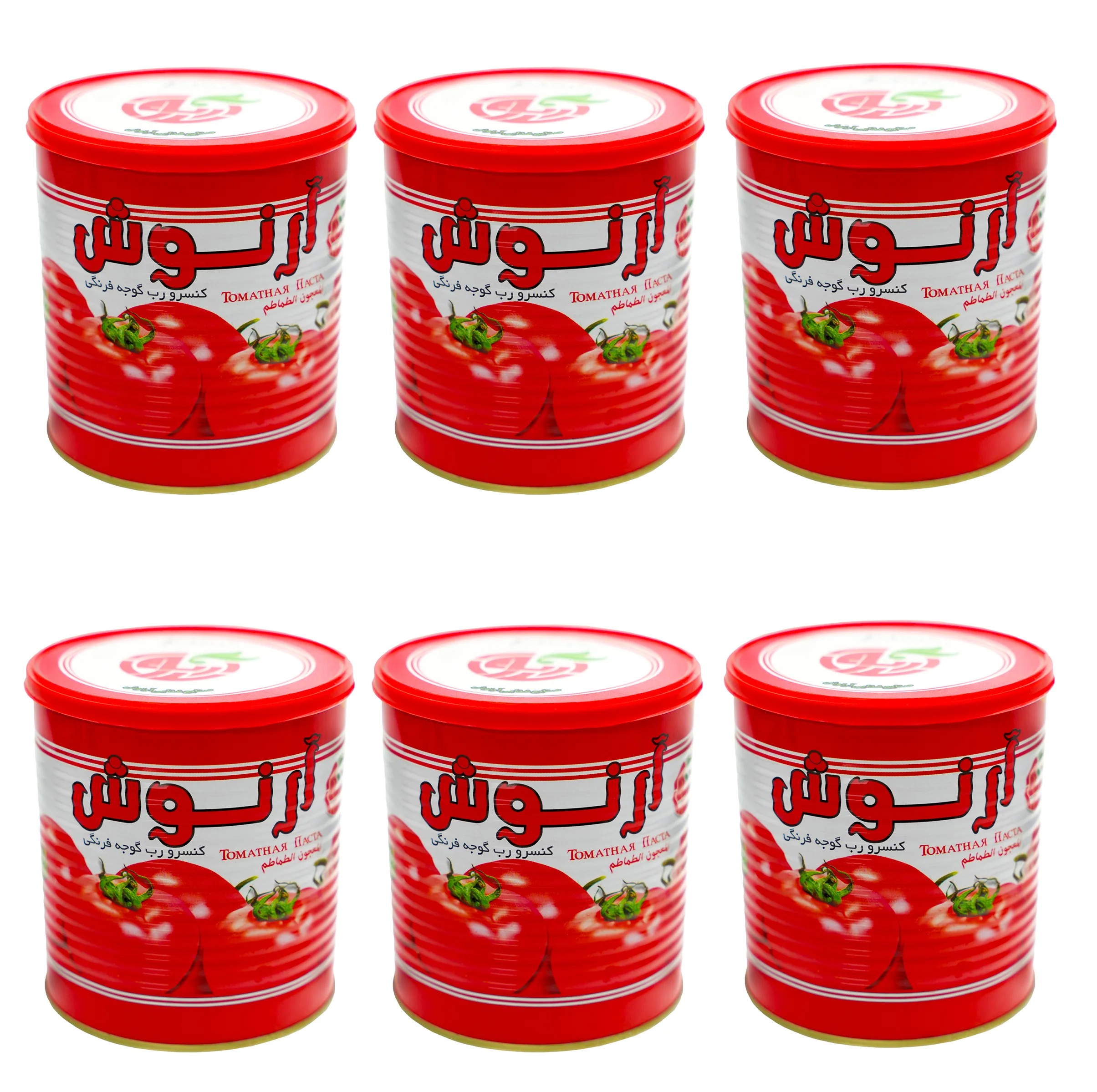 کنسرو رب گوجه فرنگی آرنوش - 800 گرم مجموعه 6 عددی