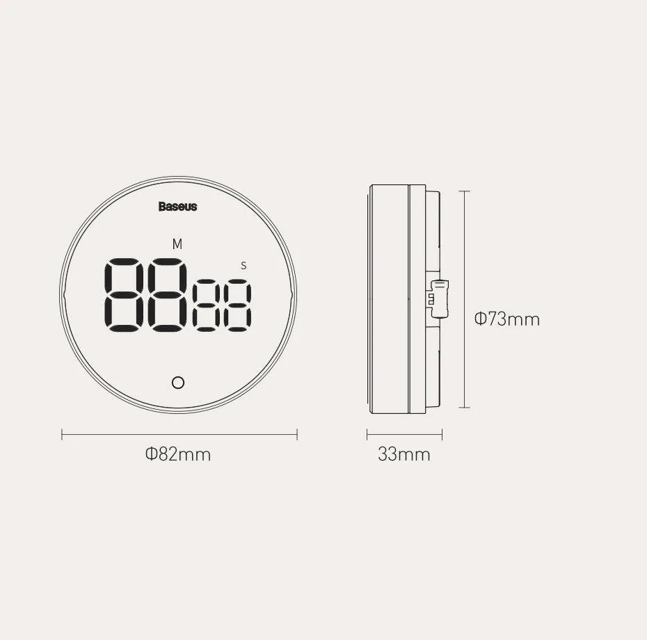 زمان‌ سنج آشپزخانه باسئوس مدل FMDS Timer Pro