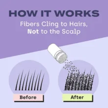 پودر پشت کننده مو تاپیک مدل FIBER وزن 10 گرم رنگ مشکی به همراه شانه و سری پودر پاش