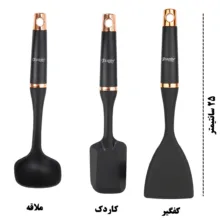 سرویس کفگیر و ملاقه 7 پارچه شاهین مدل STEELA_7SH