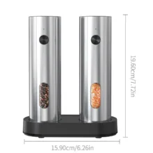 فلفل ساب و نمک ساب شارژی مدل KYMQ-67C مجموعه 2 عددی به همراه استند شارژ