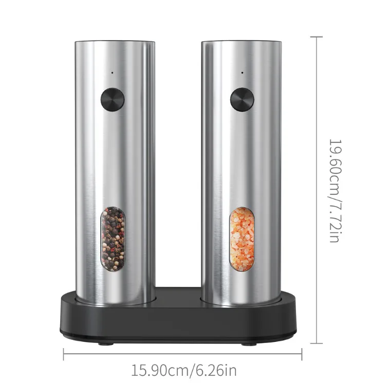فلفل ساب و نمک ساب شارژی مدل KYMQ-67C مجموعه 2 عددی به همراه استند شارژ