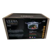قابلمه لراوا مدل شیشه ای کد 4/5L سایز 20