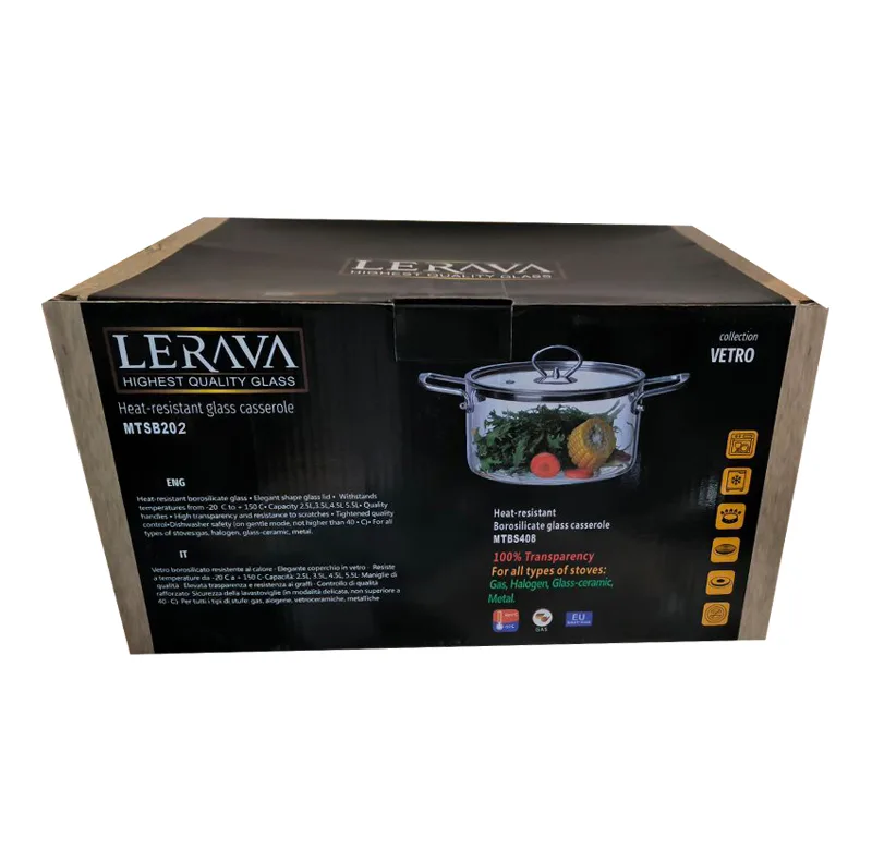 قابلمه لراوا مدل شیشه ای کد 4/5L سایز 20