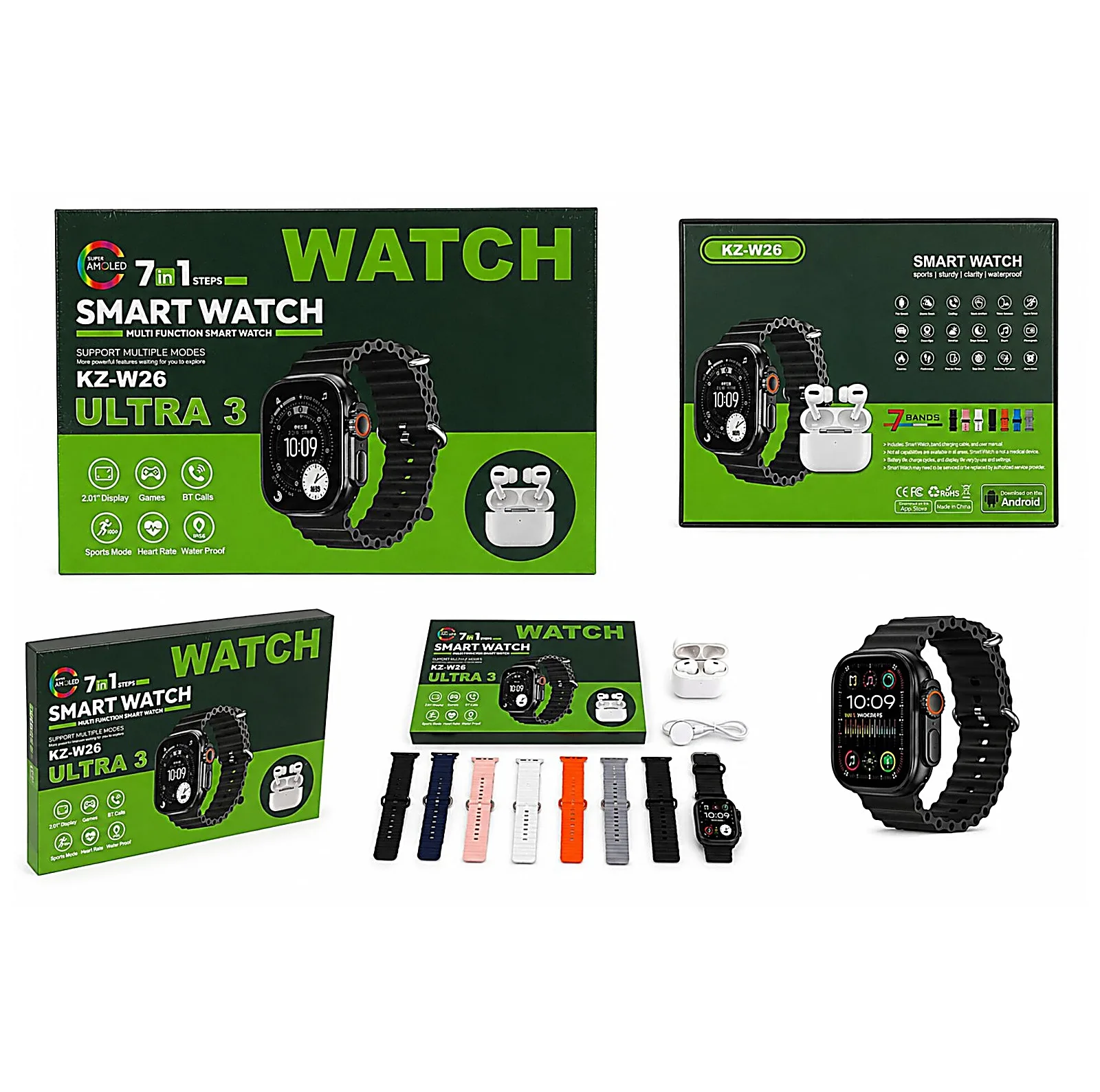 ساعت هوشمند سایز49 میلیمتری مدل TX22 ULTRA3 با بند سیلیکونی