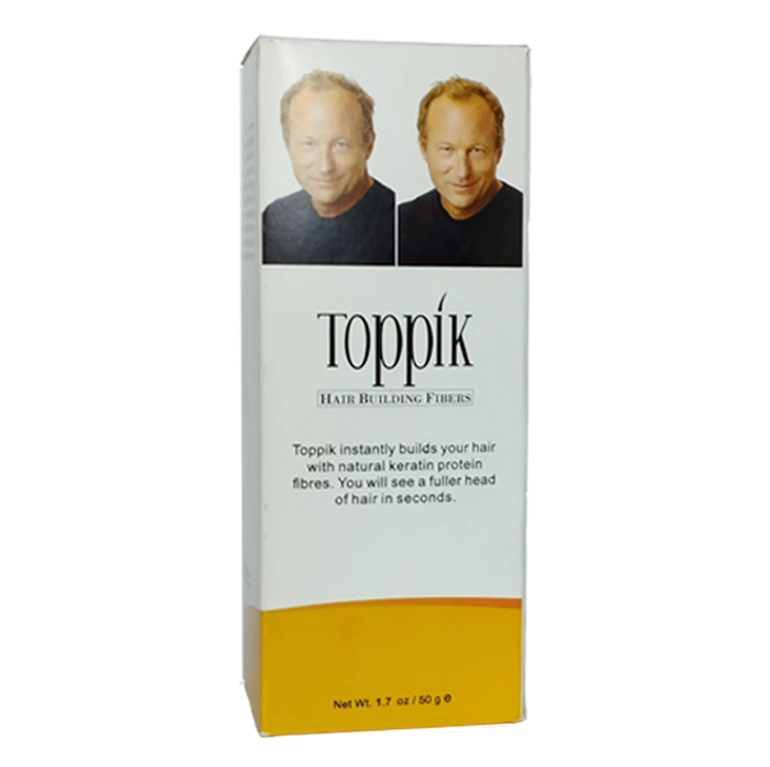 پودر پرپشت کننده مو تاپیک مدل FIBER وزن 50 گرم رنگ خاکستری جو گندمی